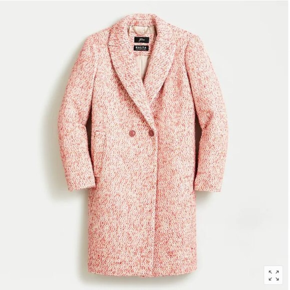 NWT J Crew Tweed Daphne Topcoat Pink Multi 6